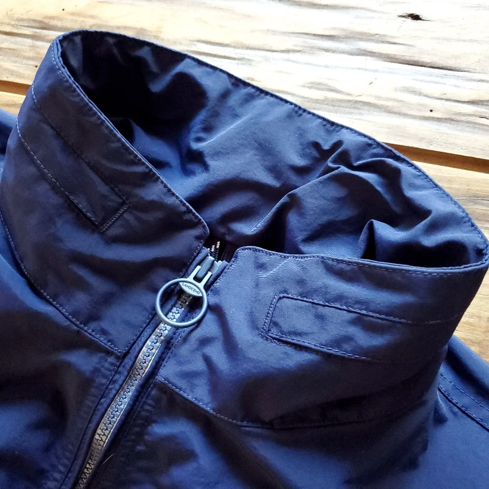 Lands End Men's Lightweight Jacket Blue Size Extra Large